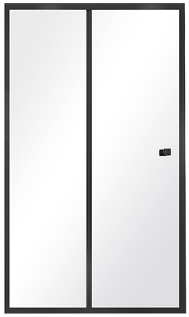 Besco Duo Slide Black drzwi prysznicowe przesuwne 120 cm czarny mat, szkło przezroczyste DDSB-120