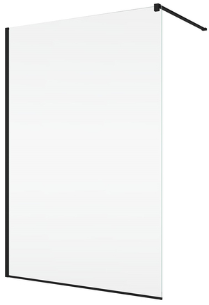 Sanswiss ścianka boczna wolnostojąca z profilem przyściennym 90x200 cm, szkło Shade, profile BLACK LINE STR4P0900668