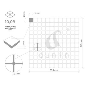 Dunin S Series SMX New York Połysk 31,5 x 31,5 cm - mozaika szklana 