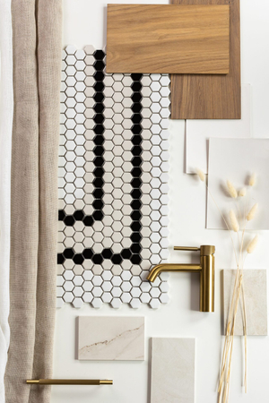 Dunin House Loves Mini Hexagon Stripe 5.C Mat 26 x 30 cm - mozaika gresowa