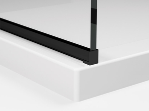 Sanswiss ścianka boczna wolnostojąca z profilem przyściennym 80x200 cm, szkło Loft 90, profile BLACK LINE STR4P0800690